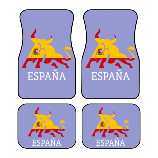 Discover Spain Spanish Flag Souvenir Toro España Bull Silhouette - Spanish Spain Flag Souvenir Bull S - Car Mats