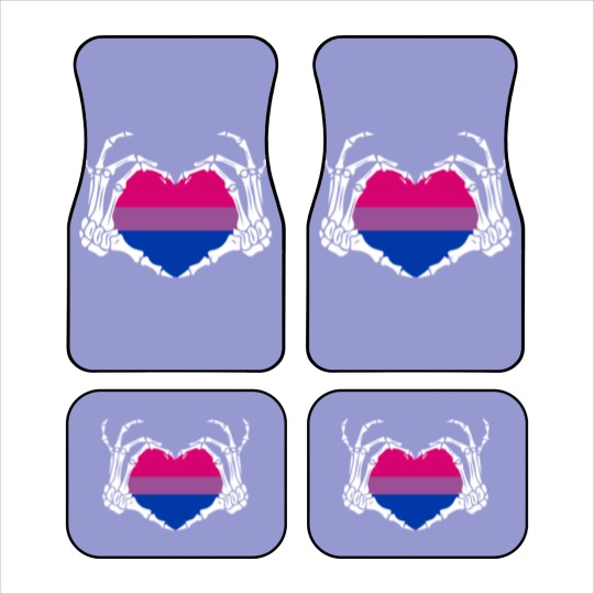 Discover Skeleton Hand Heart Bisexual Funny Halloween Car Mats