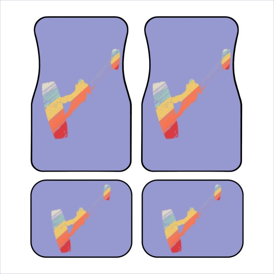 Discover Kite Boarding Kiteboarder Retro Vintage Car Mats