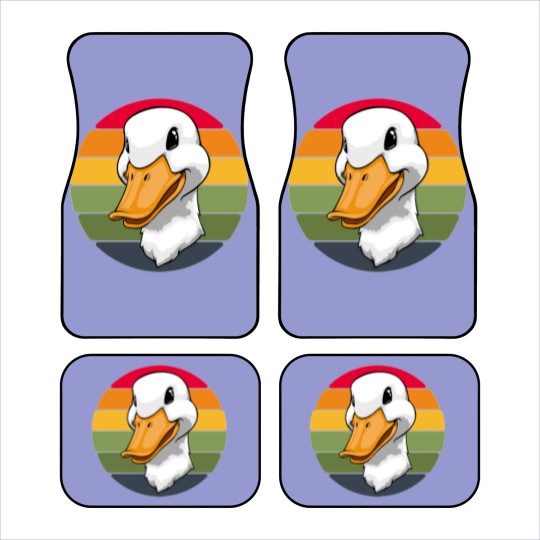 Discover Duck Head Retro Funny Water Ducklings Car Mats