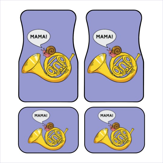 Discover Snail French Horn Shell Pun Musician Gift Car Mats