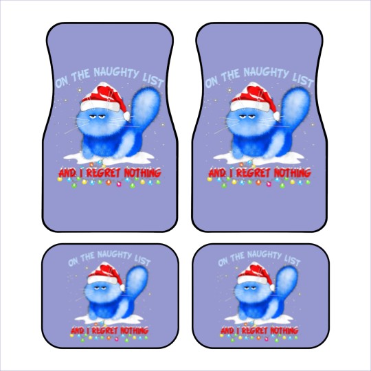 Discover On The Naughty List I Regret Nothing Cat Santa Car Mats