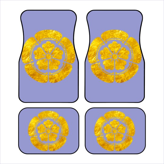 Discover Oda Mon Japanese samurai clan faux gold on black Car Mats