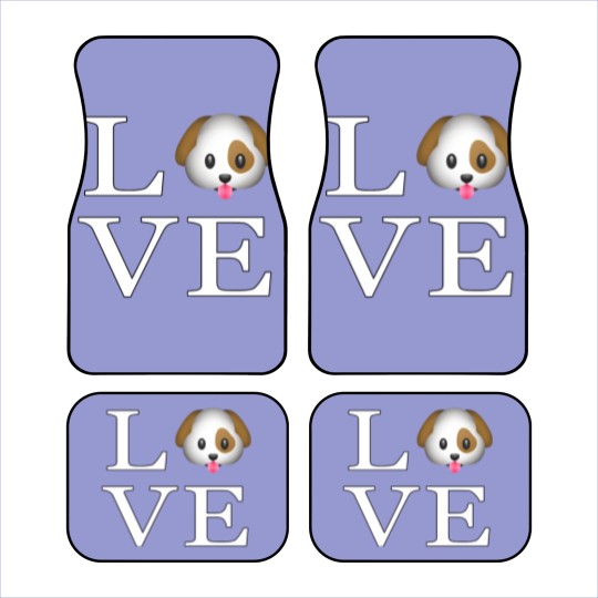 Discover Love Cute Dog _emoji icon smiley emoticon Car Mats