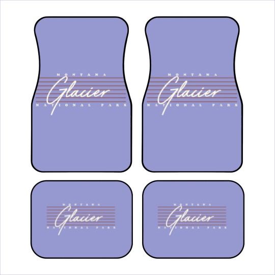Discover Retro Glacier National Park Car Mats