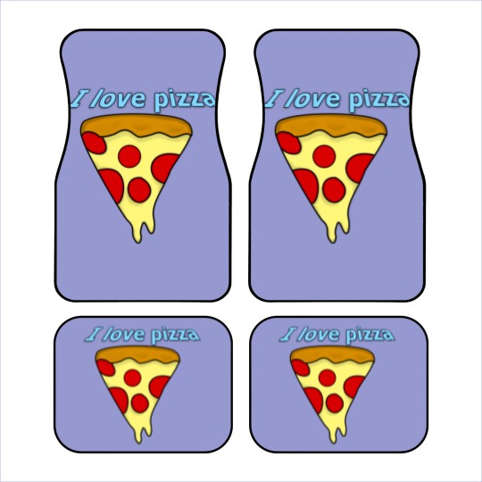 Discover I love pizza Car Mats