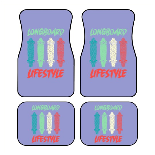 Discover Longboard Lifestyle Skateboarder Saying Gift Car Mats