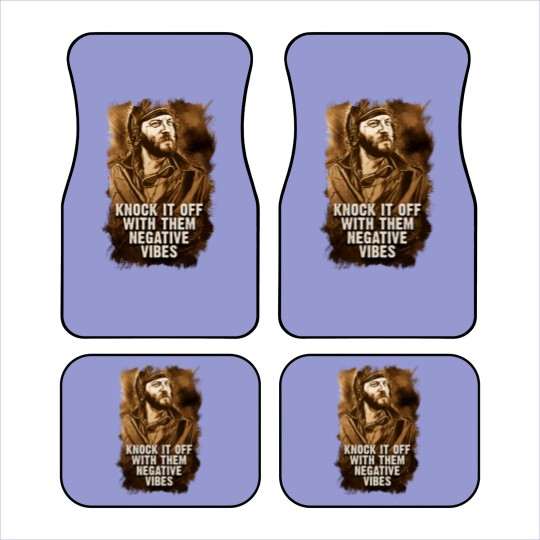 Discover Oddball Vintage Portrait Quote Knock It Off With Them Negative vibes - Oddball - Car Mats