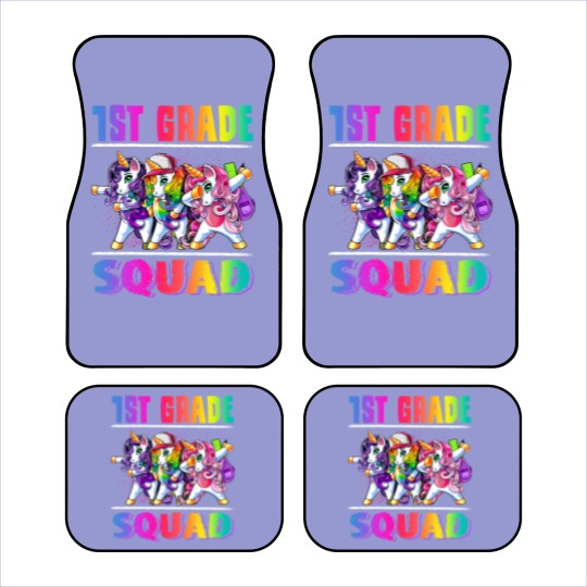 Discover 1st Grade Squad Dabbing Unicorn Back to School Backpack Girl Car Mats
