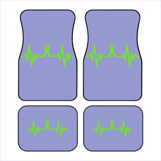 Discover lymphoma cancer ribbon heartbeat - Lymphoma Cancer - Car Mats