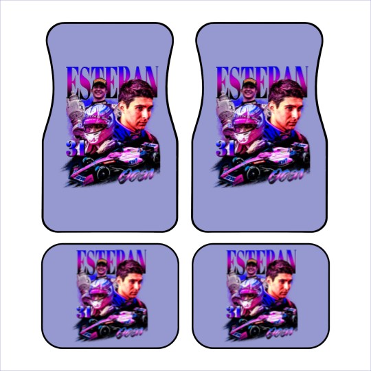 Discover Esteban Ocon Car Mats Driver Racing Championship Formula Racing Car Mats French Vintage Design 90s Graphic Car Mats