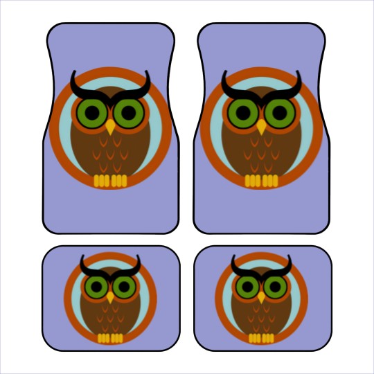 Discover 70s Style Owl - 70s - Car Mats