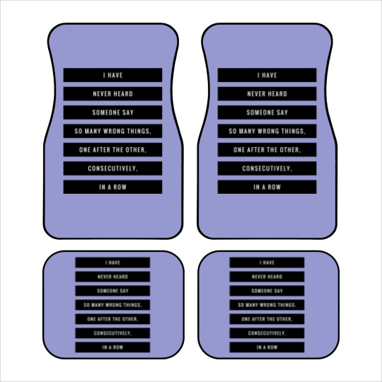 Discover So Many Bad Things Car Mats