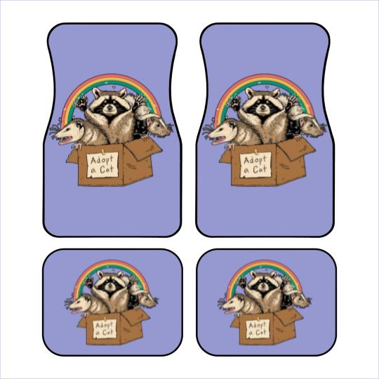 Discover Racoon Opossum Car Mats