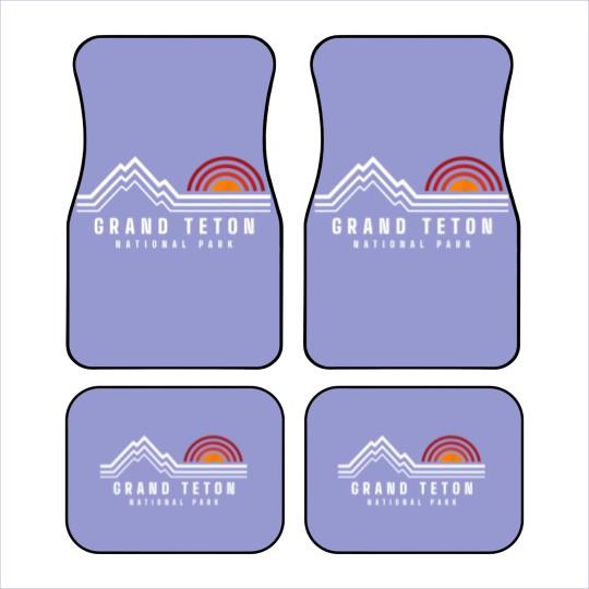 Discover Grand Teton National Park Vintage Mountain Sunset Retro Gift Car Mats