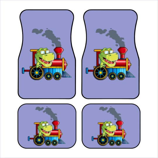 Discover Funny Dinosaur Riding A Train Tyrannosaurus Dino B Car Mats
