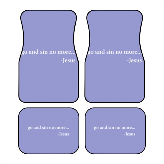 Discover Go and Sin No More, Jesus, Christian Car Mats