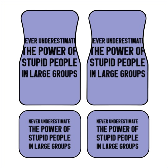 Discover Never Underestimate The Power Of Stupid People Car Mats
