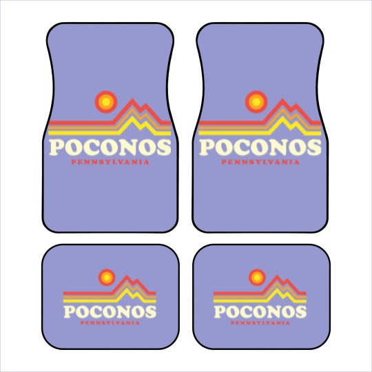 Discover Pocono Mountains Retro Pennsylvania - Poconos - Car Mats