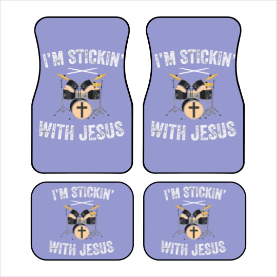 Discover I'M Stickin With Jesus Christian Drummer Drum Stic Car Mats