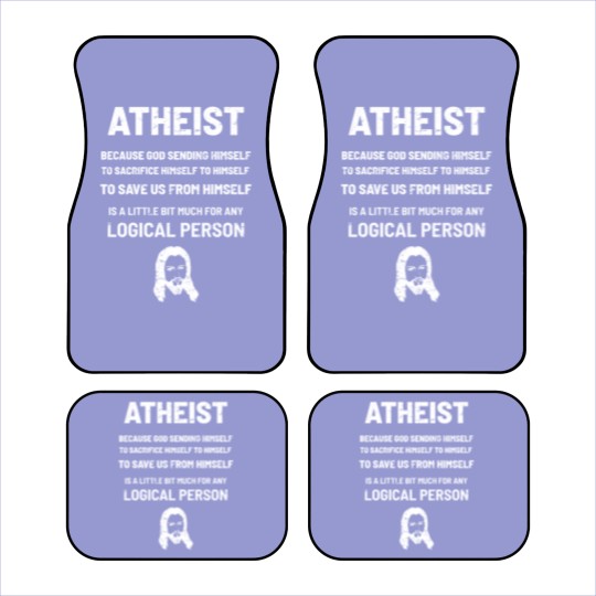 Discover Atheist Atheism Anti-Christ Car Mats