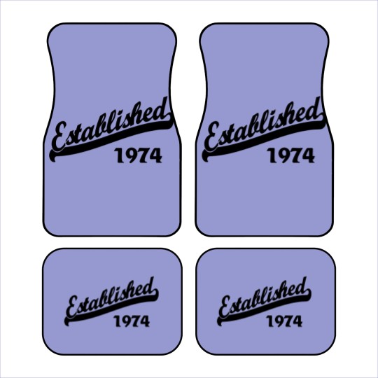 Discover Established 1974 Car Mats