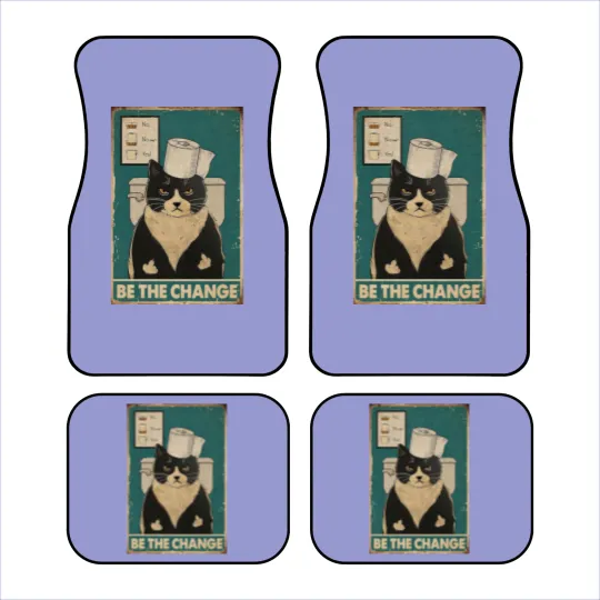 Discover Be The Change Tuxedo Cat kitten quotes gift Car Mats