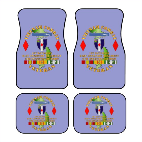 Discover Vietnam Combat Vet - 1st Bn 61st Infantry - 5th Inf Div SSI - Vietnam Combat Vet 1st Bn 61st Infan - Car Mats