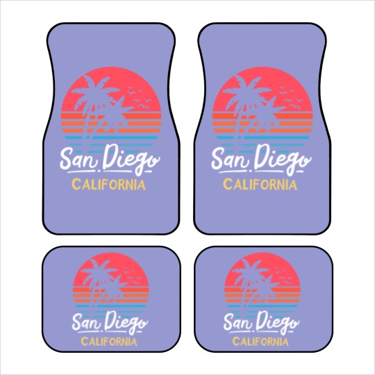 Discover San Diego California CA Vintage Car Mats