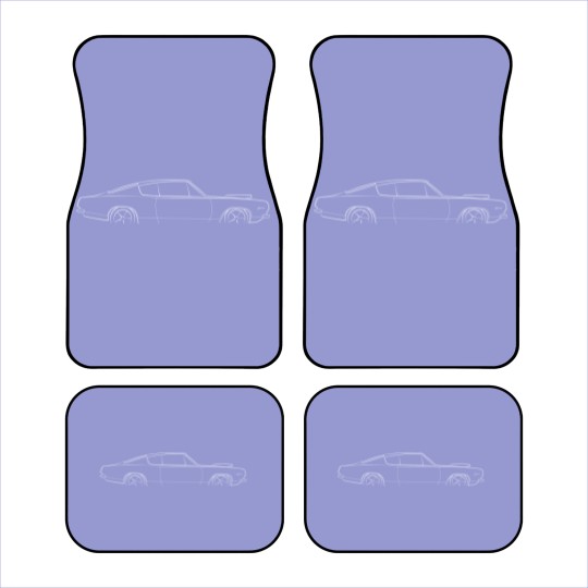 Discover 1969 Plymouth Barracuda - profile stencil, white - Plymouth Barracuda - Car Mats