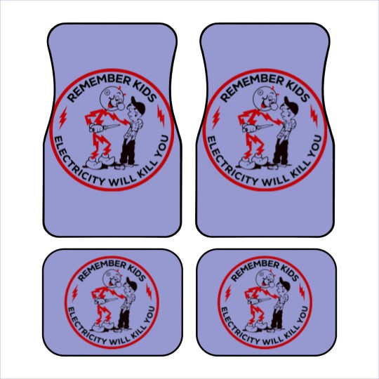 Discover Super 70S Sports Merch Remember Kids Electricity Will Kill You - Remember Kids Electricity Will Kill You - Car Mats