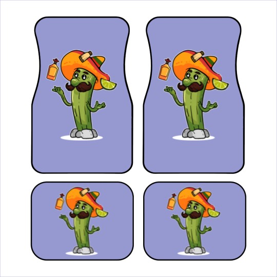 Discover Funny Mexican Cactus Juggles Tequila Cinco de Car Mats