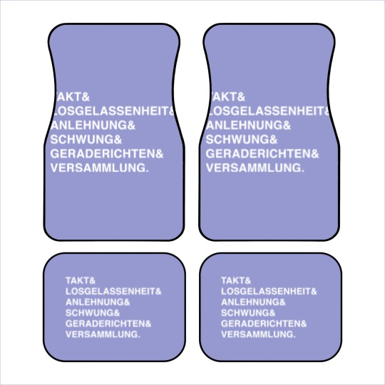 Discover Dressage German Training Scale Equestrian Dressage Car Mats