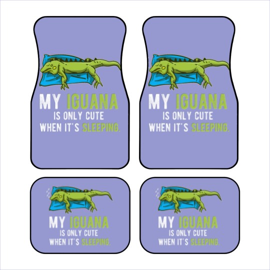 Discover Lazy Pet Reptile Lizard Animal Sleeping Iguana Car Mats