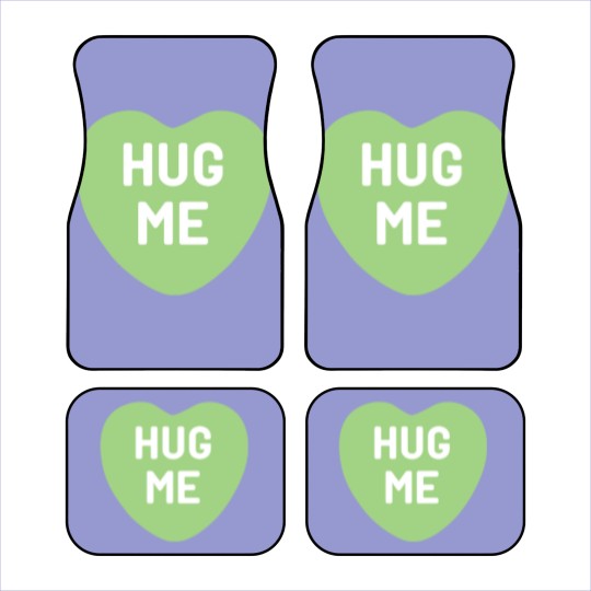 Discover Hug Me Green Candy Heart Car Mats