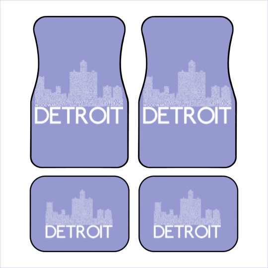 Discover Detroit Skyline Word Art Print - Detroit - Car Mats