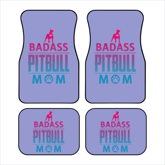 Discover Badass pitbull Mom Car Mats
