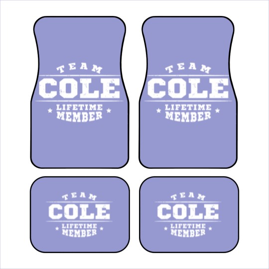 Discover Team Cole Lifetime Member - Surname Family Name Car Mats