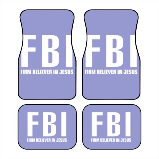 Discover FBI Firm Believer In Jesus patriotic police Car Mats