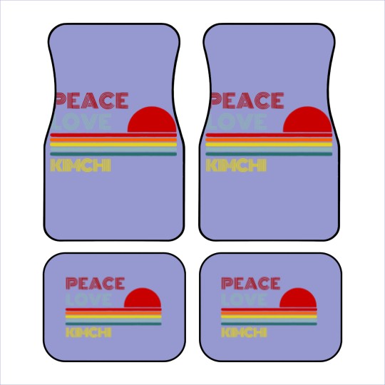 Discover Peace Love Kimchi Retro Vintage Car Mats