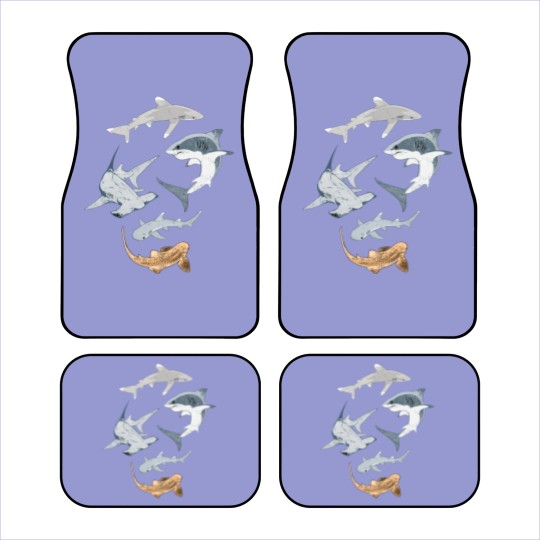 Discover Types of Sharks Collection Car Mats