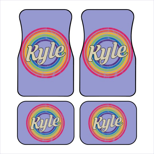 Discover Kyle - Retro Rainbow Faded-Style - Kyle - Car Mats