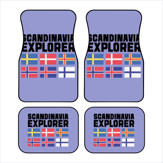 Discover Scandinavia Explorer Flags Iceland Sweden Norway Car Mats