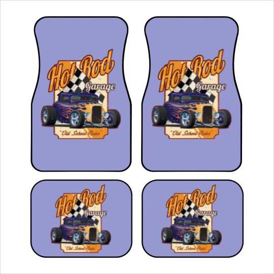 Discover Hot Rod Garage Old School Rules Car Mats