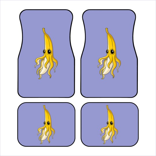 Discover Food Banana Squid Car Mats