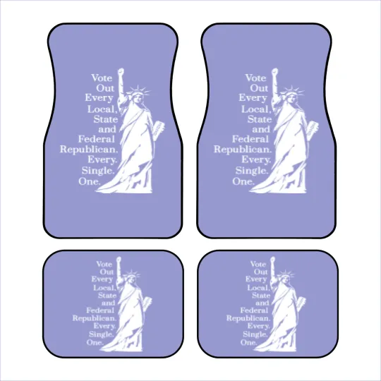 Discover Vote Out Republicans Statue of Liberty Car Mats