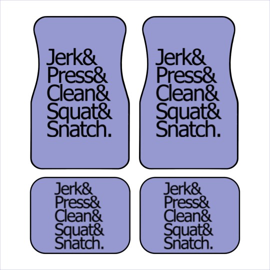 Discover jerk & press & clean & squat & snatch Car Mats