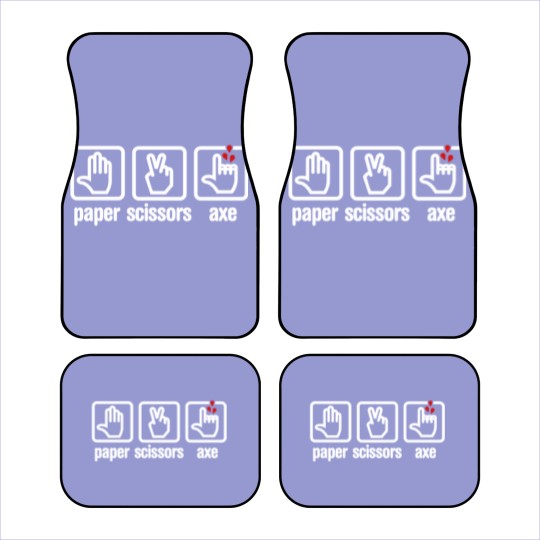 Discover Paper - Scissors - axe - Rock - lumberjack Car Mats