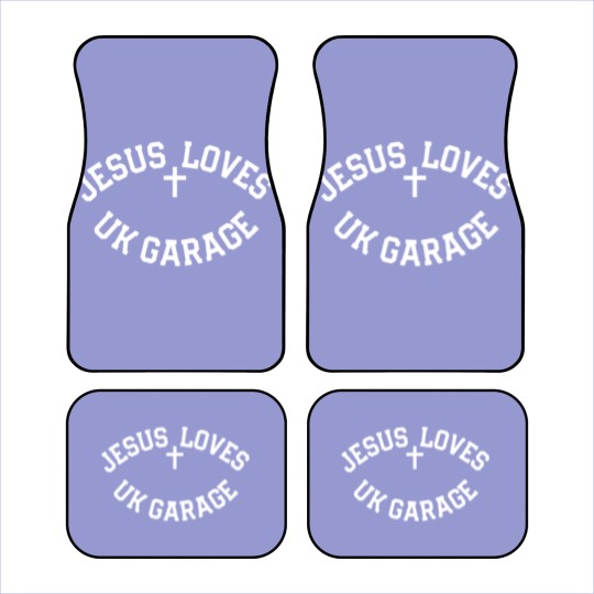 Discover Jesus Loves UK Garage Slogan Car Mats