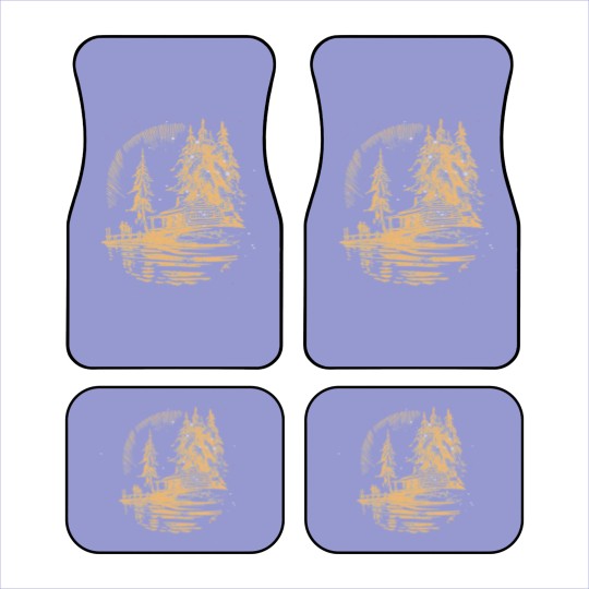Discover cabin by lake vintage Car Mats
